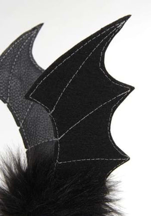 Springy Bat Headband- up close bat wings