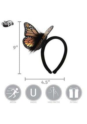 Springy Monarch Butterfly Headband- measurements