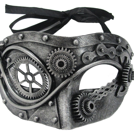 STEEL STEAMPUNK GEAR MASK