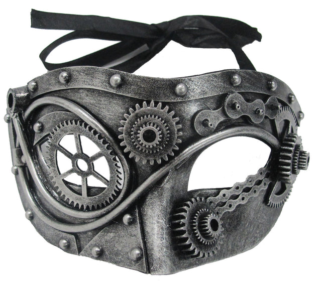 STEEL STEAMPUNK GEAR MASK