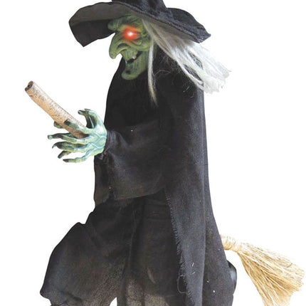 WITCH HANGING ON A BROOM