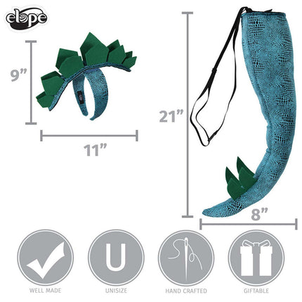 Stegosaurus Headband & Tail Kit- measurements