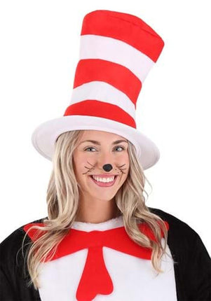 Dr. Seuss- The Cat in the Hat Tricot Hat- worn by female model with other accessories