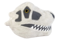 T-Rex Skull Keychain- side view