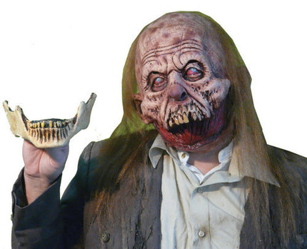 Slack Jaw Zombie Latex Mask Jaw removed