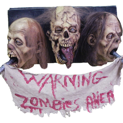 ZOMBIE WALL PLAQUE 3 FACED