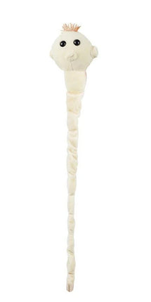 tapeworm plushie with stretched out elastic tail