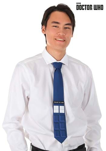 Dr. Who- TARDIS Necktie- worn by male model