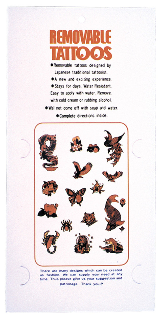 TATTOOS 1 CARD REMOVABLE