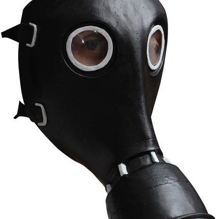 GP-5 Black Gas Mask- angled view