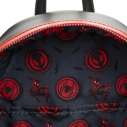 Marvel Miles Morales Cosplay Mini Backpack- inside lining print