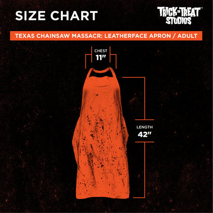 The Texas Chainsaw Massacre (1974)- Adult Apron- size chart