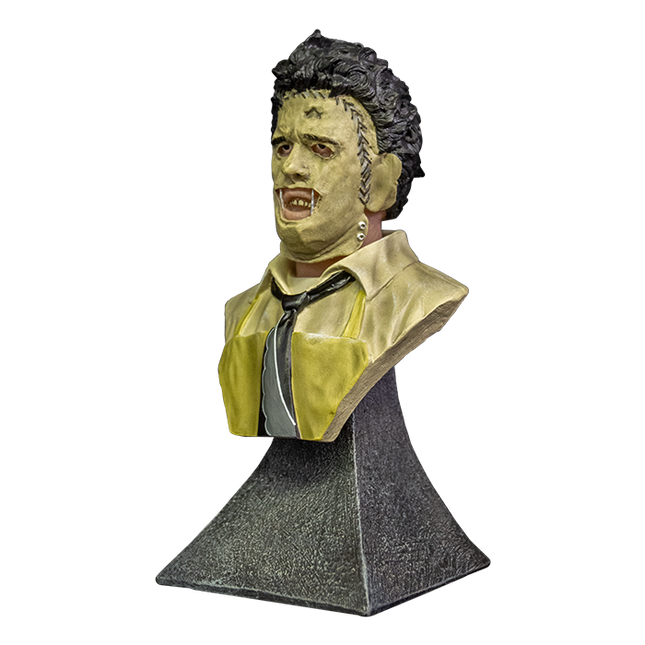 Left-side view of Leatherface Bust