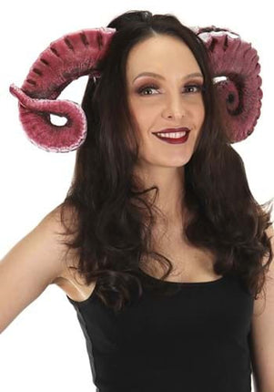 Tentacle Horns- worn by female model angled pose