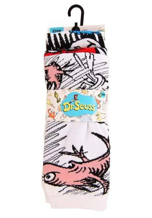 Dr. Seuss- The Cat in The Hat Crew Sock Set- in packaging