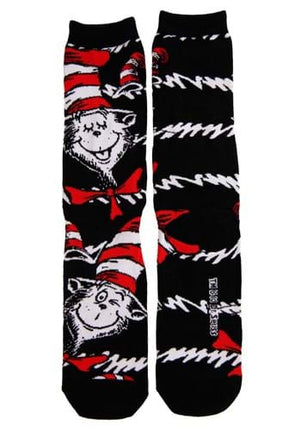 Dr. Seuss- The Cat in The Hat Crew Sock Set- cat in the hat pair