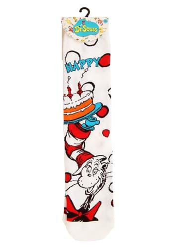 Dr. Seuss- The Cat in The Hat Adult Birthday Socks- in packaging