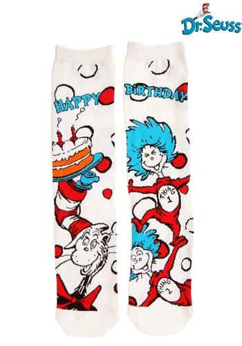 Dr. Seuss- The Cat in The Hat Adult Birthday Socks