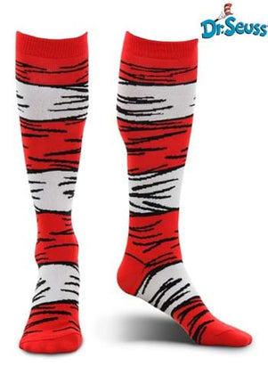 Dr. Seuss- The Cat in the Hat Adult Socks- worn by model