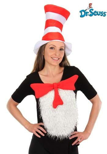 Dr. Seuss- The Cat in the Hat Deluxe Accessory Kit- worn by adult model front view