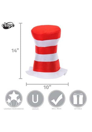 Dr. Seuss- The Cat in the Hat Kids Felt Stovepipe Hat- measurements