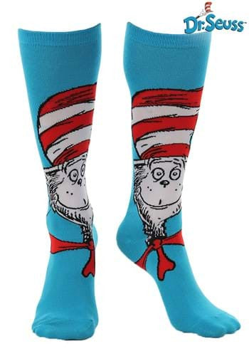 Dr. Seuss- The Cat in the Hat Knee High Socks- worn by model