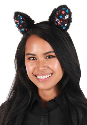 Dr. Seuss- The Cat in The Hat Pattern Ears- worn by adult model