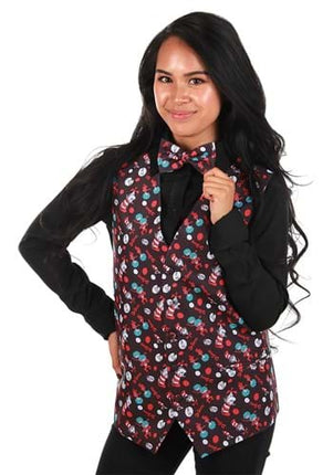 Dr. Seuss- The Cat in The Hat Vest & Bow Tie