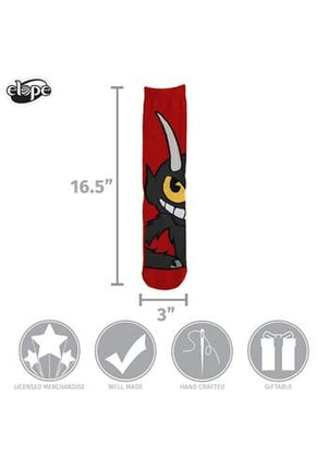 The Devil Cuphead Adult Socks- measurements