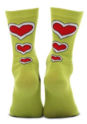Dr. Seuss- The Grinch Crew Socks- worn by model back view