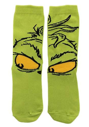 Dr. Seuss- The Grinch Crew Socks- front view