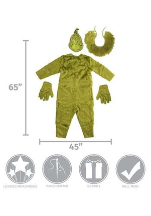 Dr. Seuss- Grinch Deluxe Jumpsuit- measurements