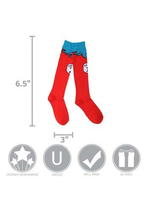 Dr. Seuss- Thing 1&2 Kids Socks- measurements