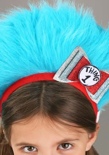 Dr. Seuss- Thing 1 & 2 Deluxe Fuzzy Headband- up close