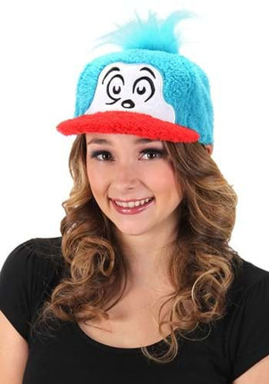 Dr. Seuss Thing 1 Fuzzy Cap- worn by female model