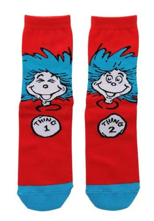 Dr. Seuss- Thing 1&2 Crew Socks