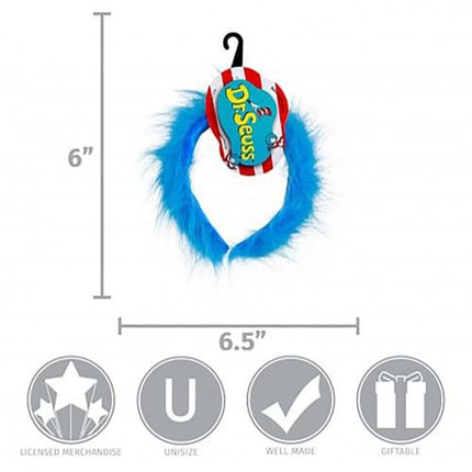 Dr. Seuss- Thing 1&2 Fuzzy Headband- measurements
