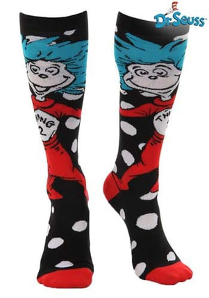 Dr. Seuss- Thing 1&2 Knee High Socks- worn by model
