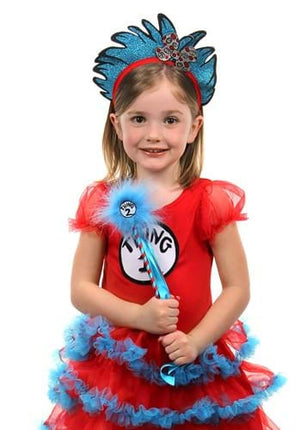 Dr. Seuss Thing 1&2 Pom Wand- held by child model