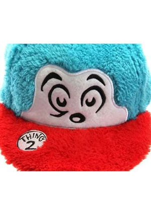 Dr. Seuss Thing 2 Fuzzy Cap- up close view