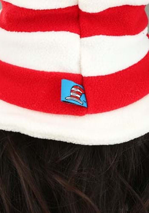 Dr. Seuss- The Cat in The Hat Fleece Toddler Hat- close up sewn-in tag