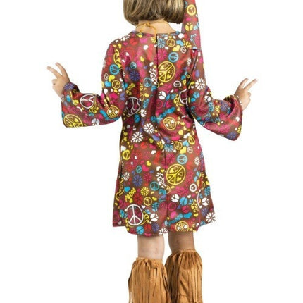 Peace & Love Hippie Toddler Costume- back view