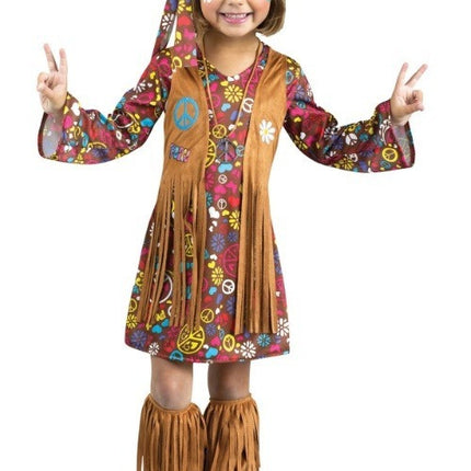Peace & Love Hippie Toddler Costume- front view
