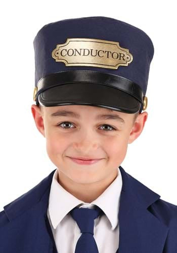 Kids Train Conductor Hat- worn by boy model
