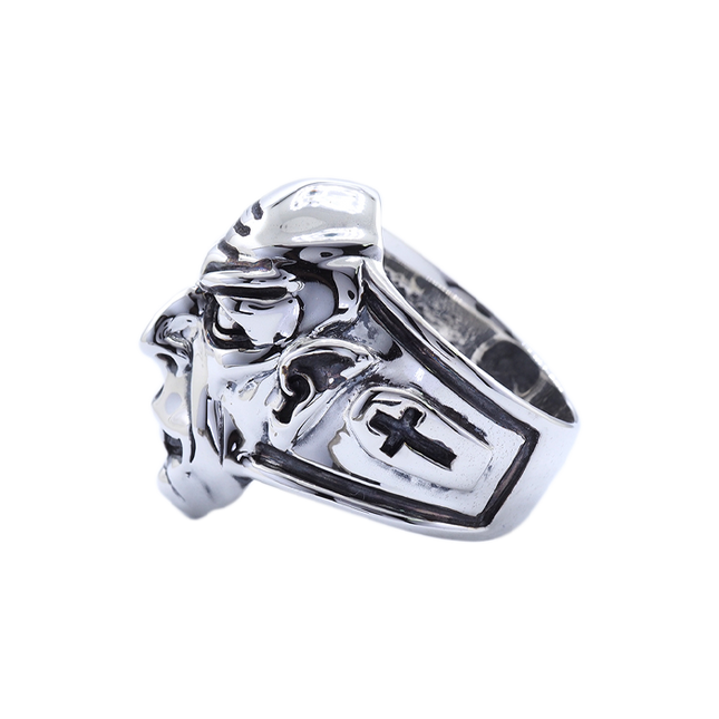 Left side of Nosferatu Sterling Silver Ring