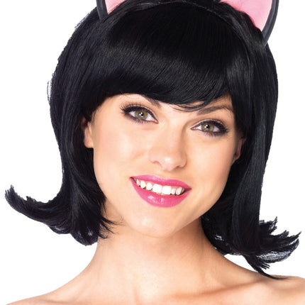 Kitty Bob Adult Wig- white