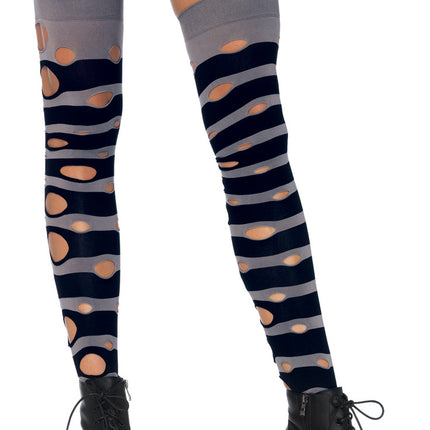 DISTRESSED OPAQ STRIPED THIGH