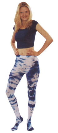 TIGHTS OPAQUE TIE DYE BLUE