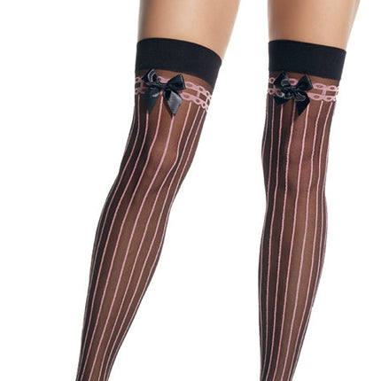 Thigh-Highs With Vertical Stripes