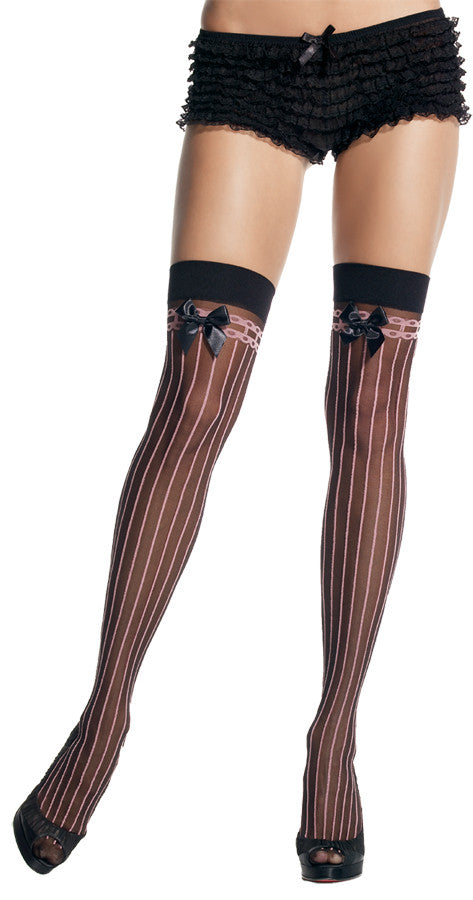 Thigh-Highs With Vertical Stripes